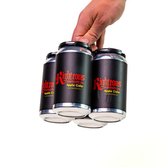 Organic Apple Cider Kombucha 12 oz. Can (4 pack)